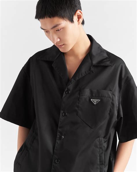 prada men's short sleeve shirts|prada button down shirt.